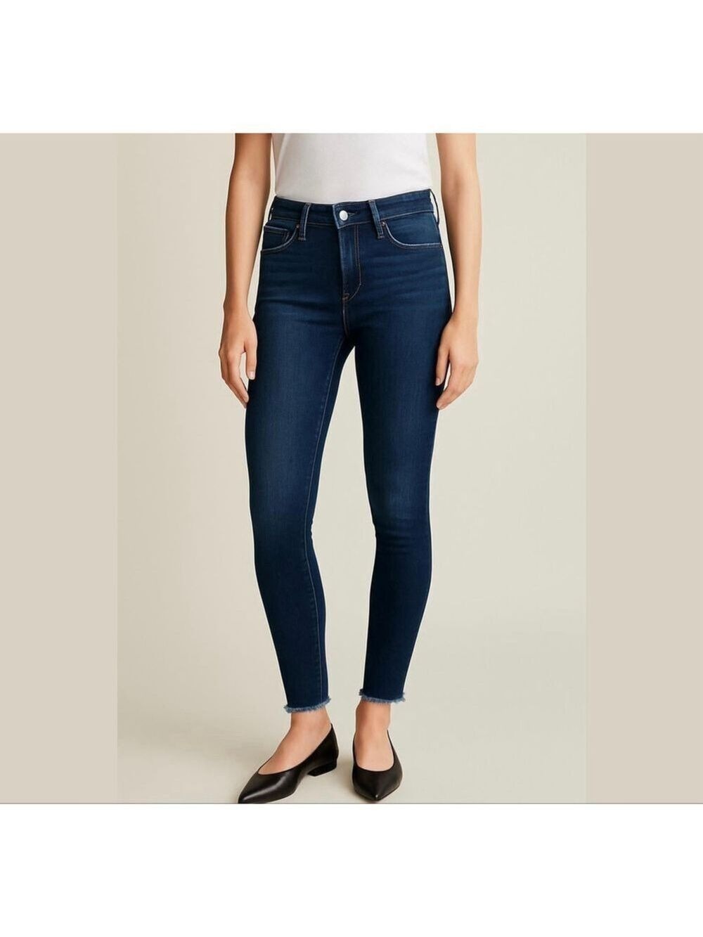Joe’s The Blondie mid rise skinny ankle Women's Blue Jeans asymmetrical hem 28